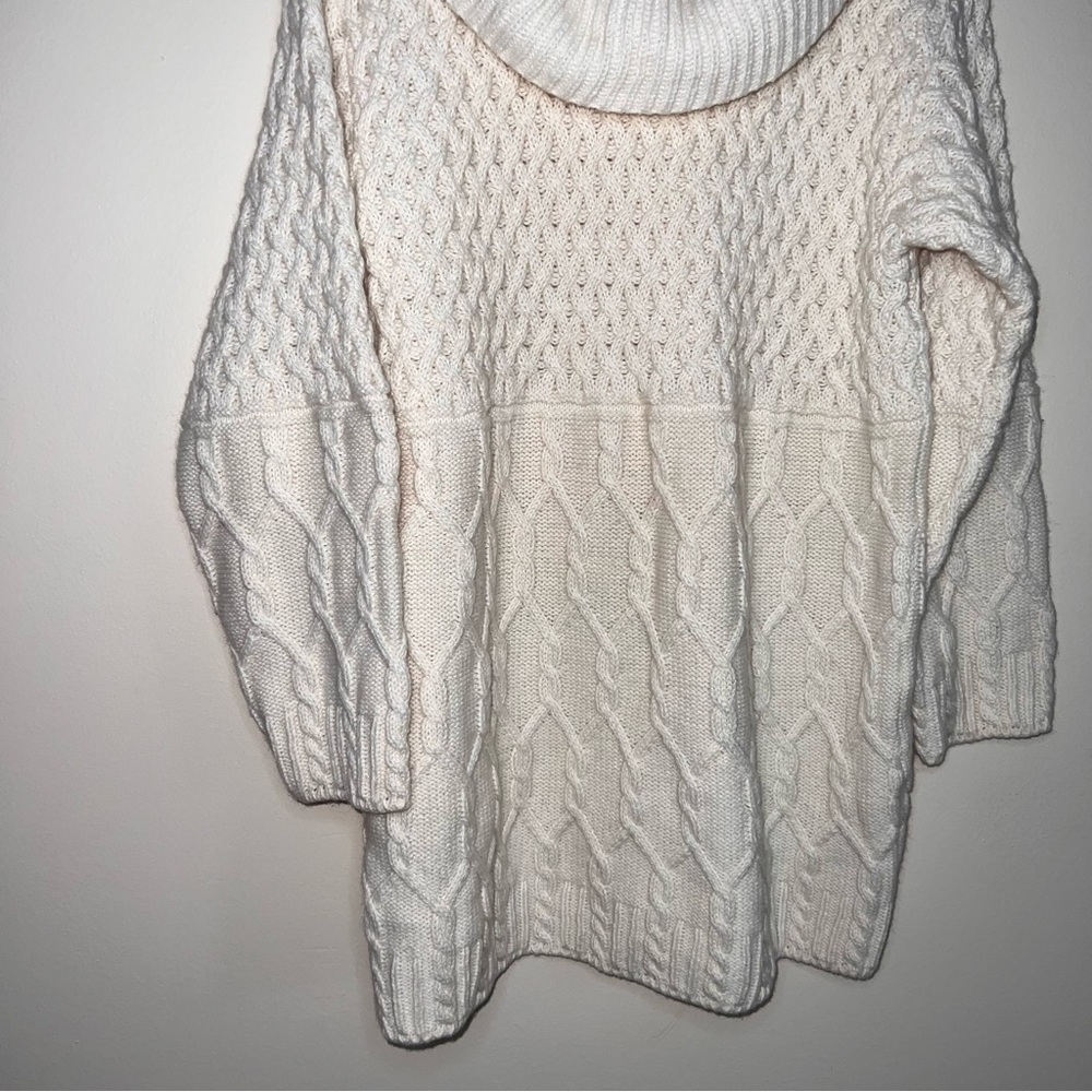 Express Tricot Vintage 90’s Cable Knit Cowl Neck Sweater Sweater Dress Italy Med - Picture 10 of 14